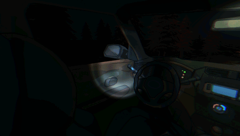 Anxiety: Lost Night dashboard in the dark